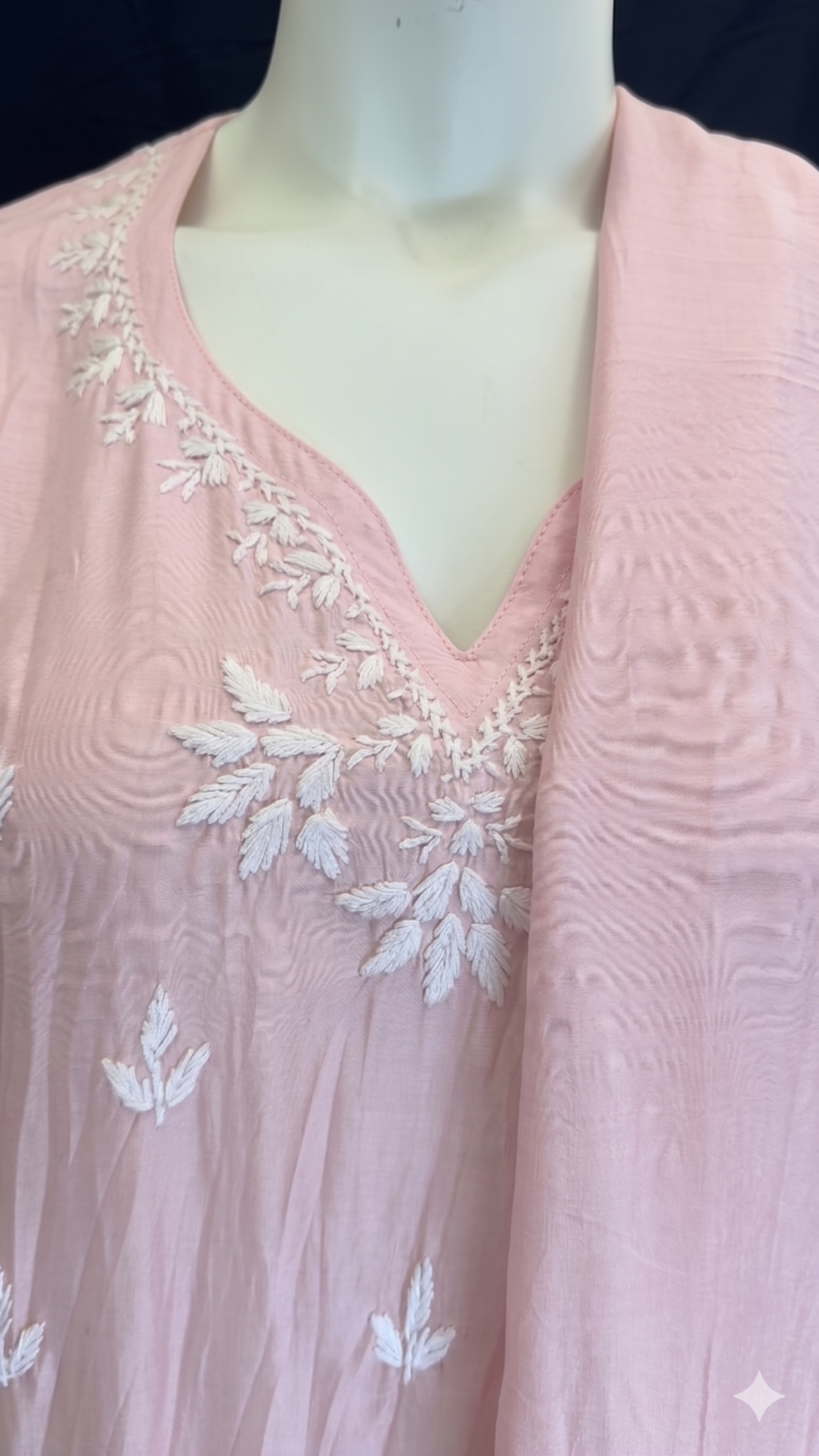 Soft Light Pink / Blush Pink Chanderi Cotton Silk Sharara Set