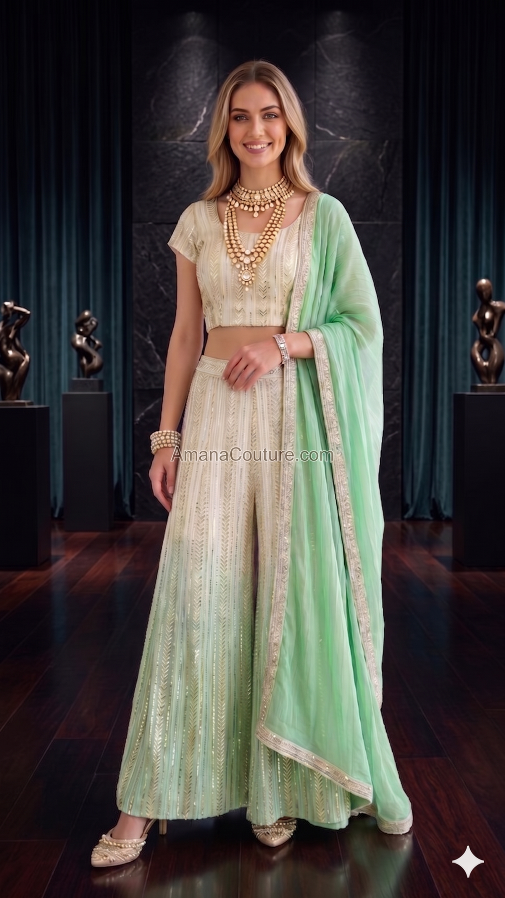 Bollywood Inspired Designer Sharara Set – 3 Piece ✨