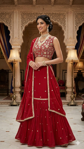 Lehenga saree-skirt saree