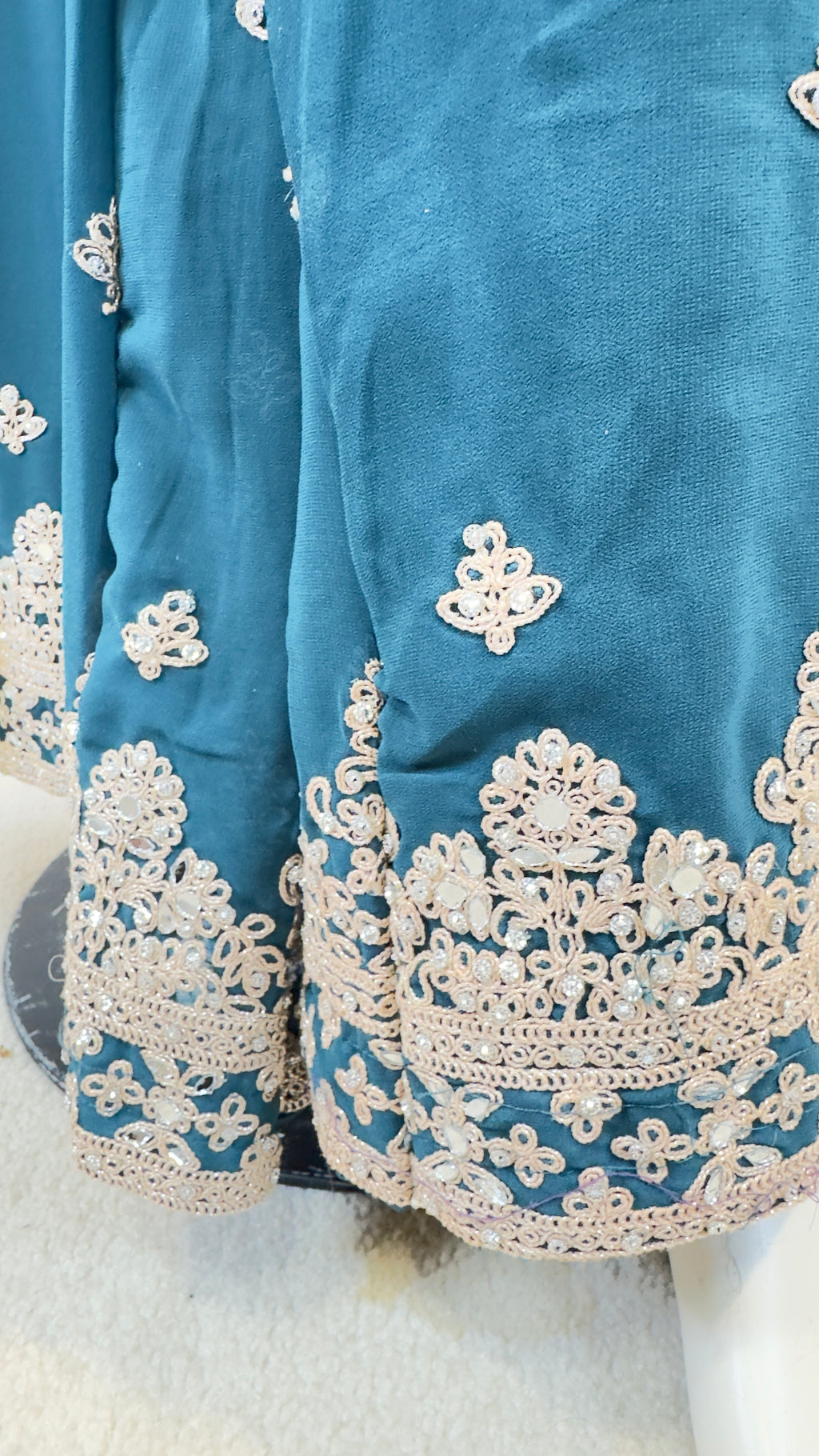 Peacock Blue Georgette Sharara Set