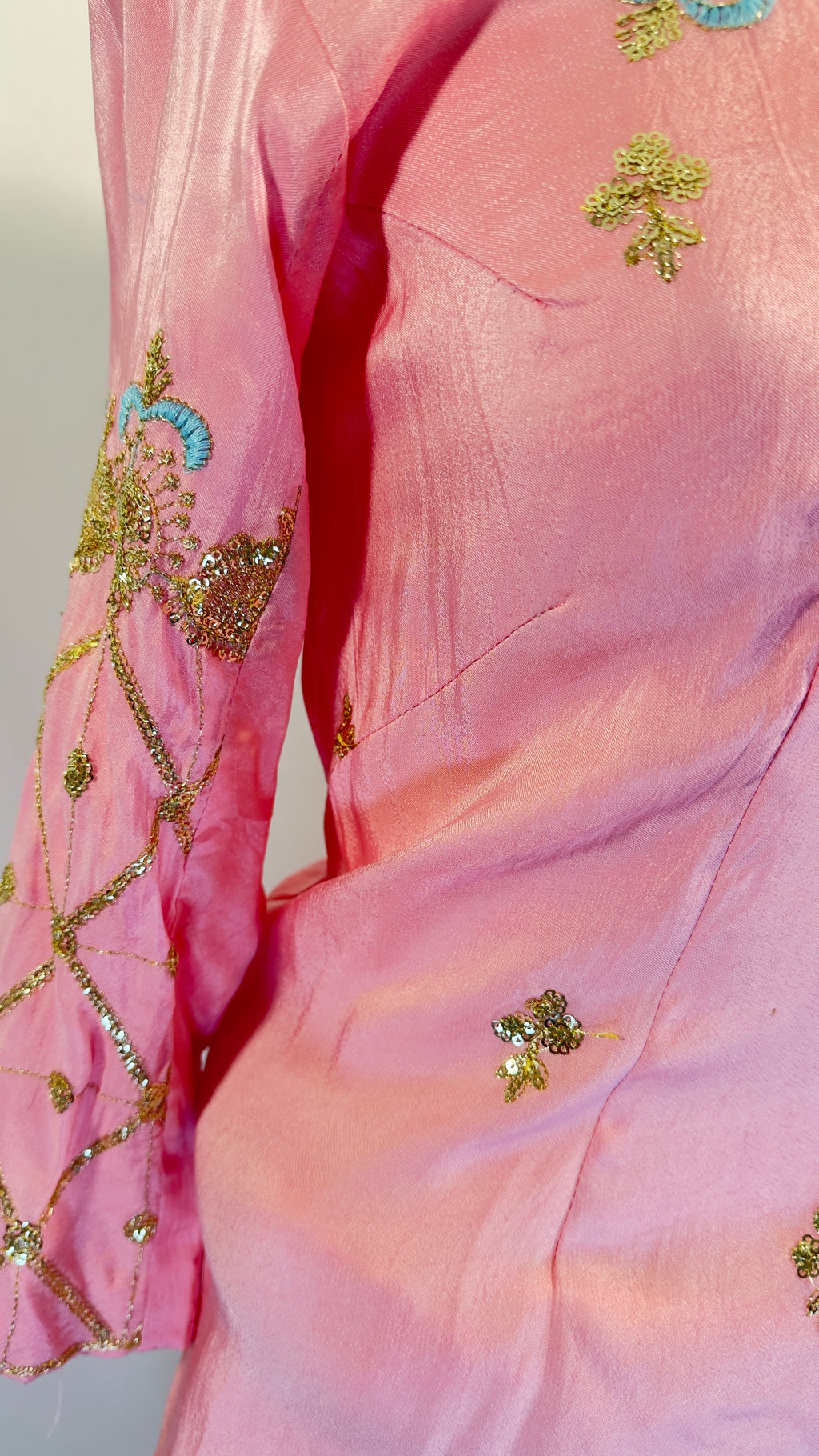 Pastel Triple Blend Lehenga Set with Embroidered Jaal Dupatta