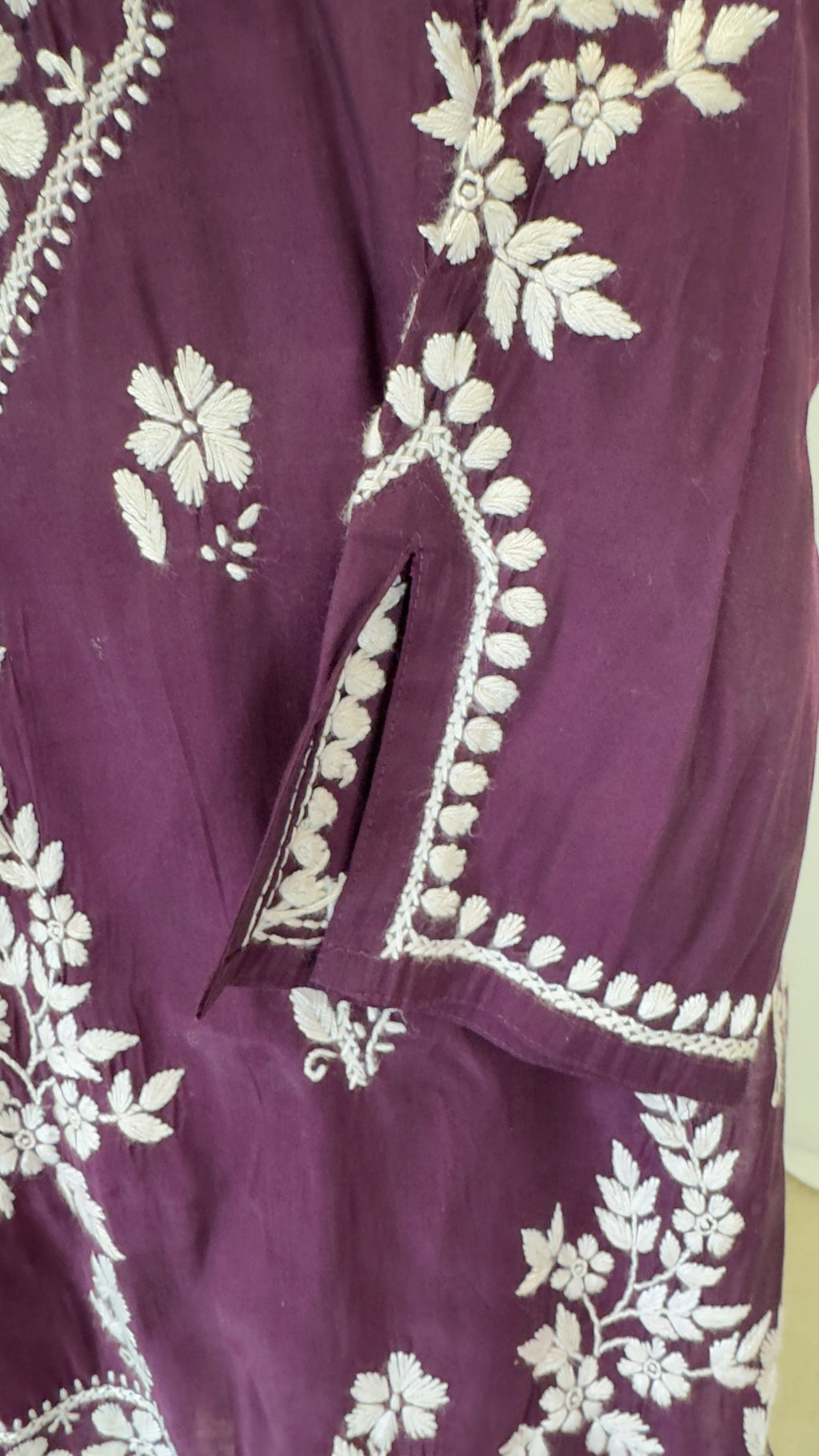 Plum Wine / Deep Plum / Mulberry Pure Modal Cotton 3-Piece Coord Sharara Set with Chinon Dupatta