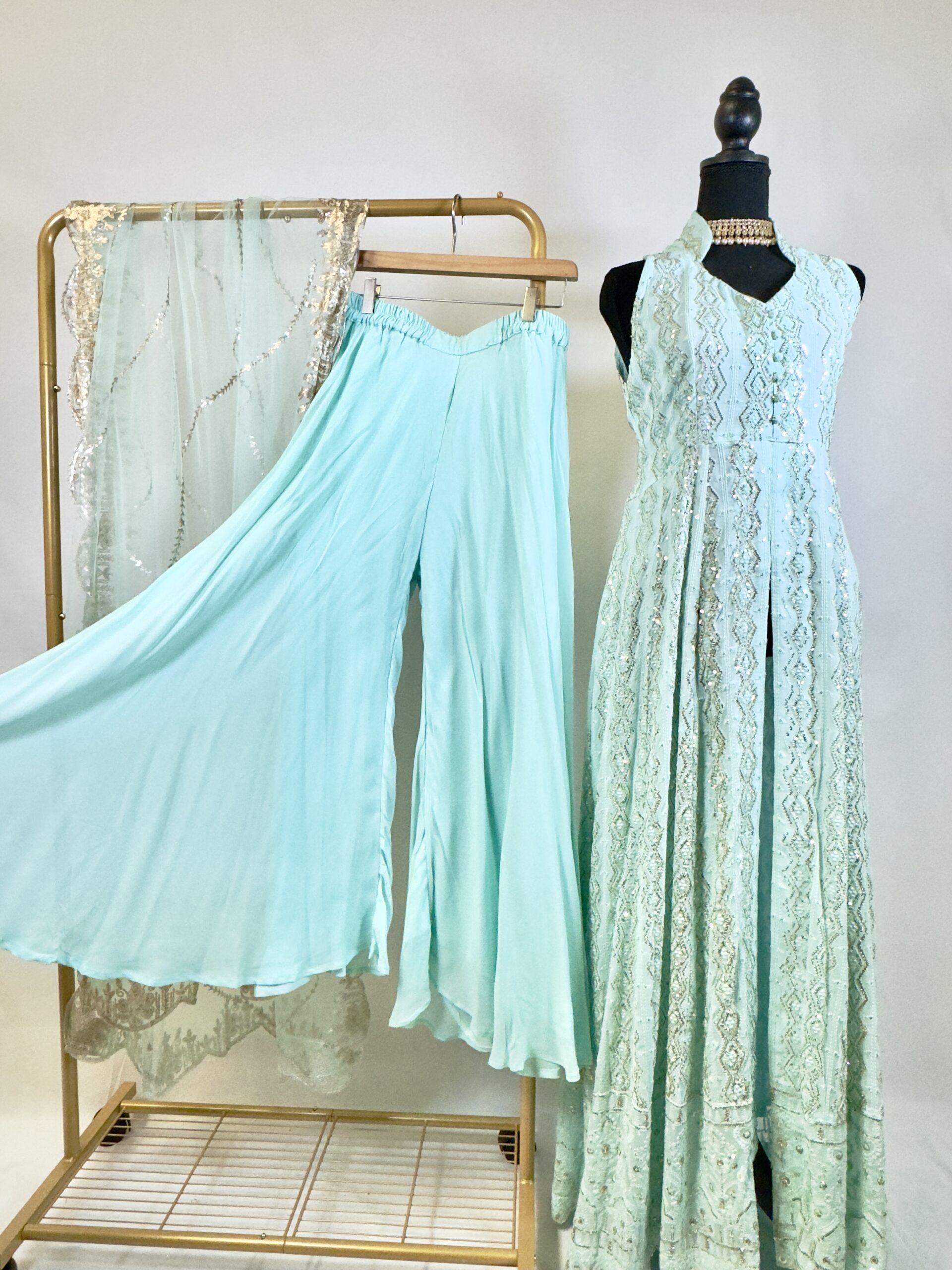 Gown/long dress- 3 piece