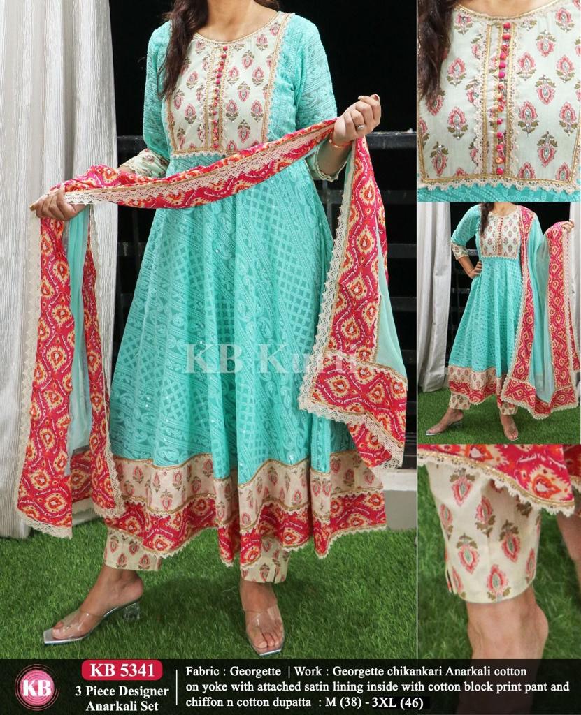 Anarkali Kurti- 3 piece set